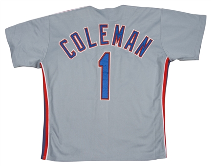 1992 Vince Coleman Game Used New York Mets Road Jersey (MEARS)